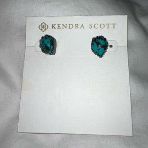 Kendra Scott Tessa Stud Earrings in Variegated Teal Magnesite